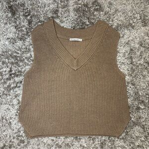 Abercrombie & Fitch Brown V-Neck Sweater